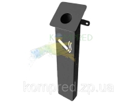 Урна попільниця настінна вулична 80х40х450 мм графіт Kompred OL449/1.3