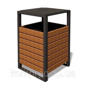 Урна з металу і дерева 480х450х700 OL880