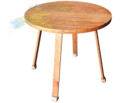 Столик круглий Мінімал 1000х750мм МДФ (дубовий шпон) Kompred OL917