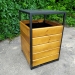 Урна з металу і дерева 480х450х700 OL880