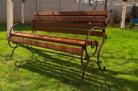 Лавка паркова Буковелька 1500мм тр20х20 болтова збірка Kompred OLkc-008