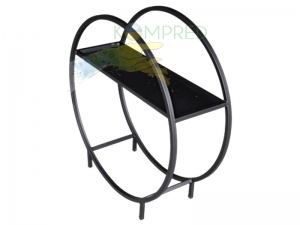 Полінниця для дров "Сфера" з металевою полицею в стилі Лофт 750х270х750мм OL897