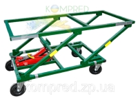 Підйомний стіл дпя листового металу 1700х800х1000мм Зелений (на колесах) Kompred OL923