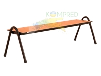 Лавка без спинки металева (сидіння фанера) 1500х300х400мм Kompred OL933/1