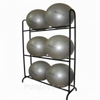 Стелаж для фітболів 1540х490х2130 (три полиці для м'ячів) Чорний Kompred OL160/3