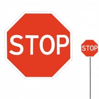 Дорожній знак 2.2. ПРОЇЗД БЕЗ ЗУПИНКИ ЗАБОРОНЕНО 700х700