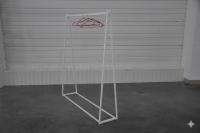 Вішалка для одягу біла 1300*400*1700 без коліс Kompred Тріо OL014/1.2