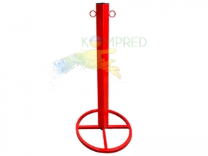Стовпчик паркувальний переносний тр.40х40  ф300*800мм червоний  Основа КОЛО Kompred  OL155к