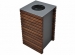 Урна сміттєва Урбан Люкс темний горіх (з відкидним баком) 430х430х700мм Kompred OL356/1.1