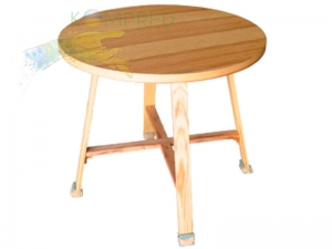 Столик круглий Тетра 1000х750мм МДФ (шпон ясеня) Kompred OL918