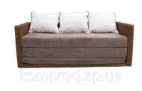 Диван ліжко розкладний плетений з натурального ротанга