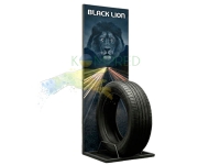 Демонстраційний стелаж для шини(колеса) 500х1400(1500)мм сірий графіт Kompred OL930