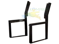 Боковини комплект до лавки ЛЕРА зі спинкою без підлокітників тр60х40  60х600х915мм  чорний Kompred OL696/0