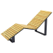 Шезлонг парковий 1900х700х900мм