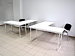 Офісний робочий стіл Kompred кутовий 170х120х75 см хромовані ніжки Білий (OL168)