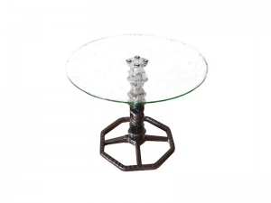 Столик журнальный круглый в стиле лофт