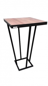 Журнальний столик Kompred 610х350х350 мм Чорно-коричневий (OL045)